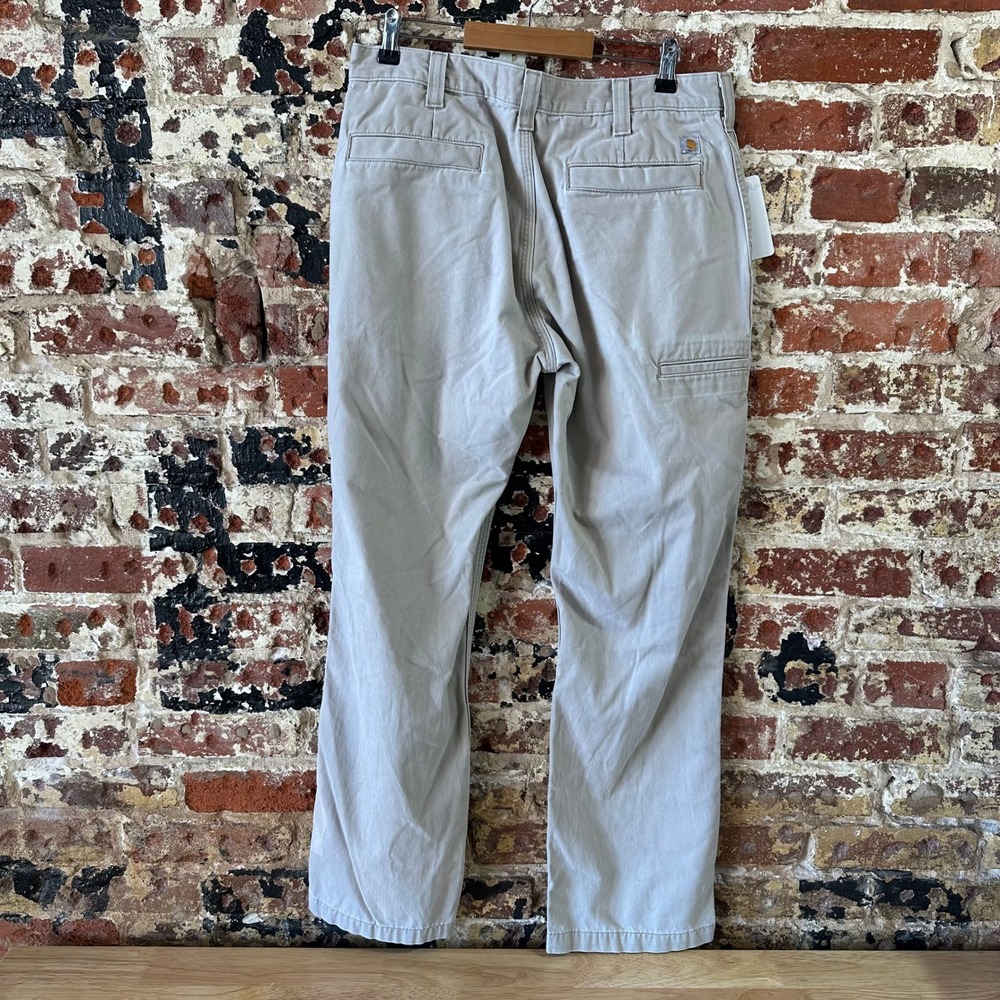 Carhartt tan Relaxed Fit Pants Mens 34x32 canvas work utility - Picture 4 of 12
